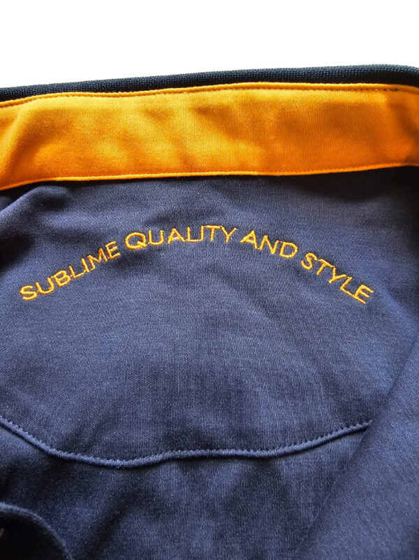 Flat Six Luxurious 100% Cotton Polo Shirt Embroidered Logos - Image 2